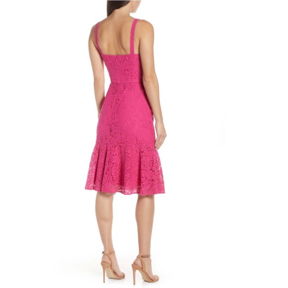 Chelsea28 Pink Sleeveless Lace Midi Dress - Picture 2 of 7
